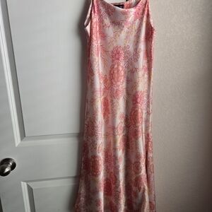 Limited Too Pink Sheath Maxi Dress Spaghetti Strap